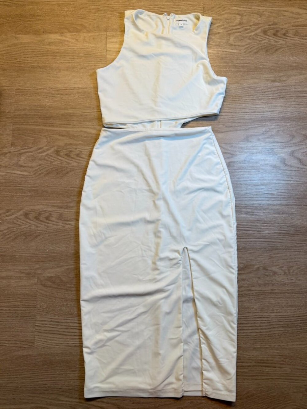 White Bodycon Cutout Dress